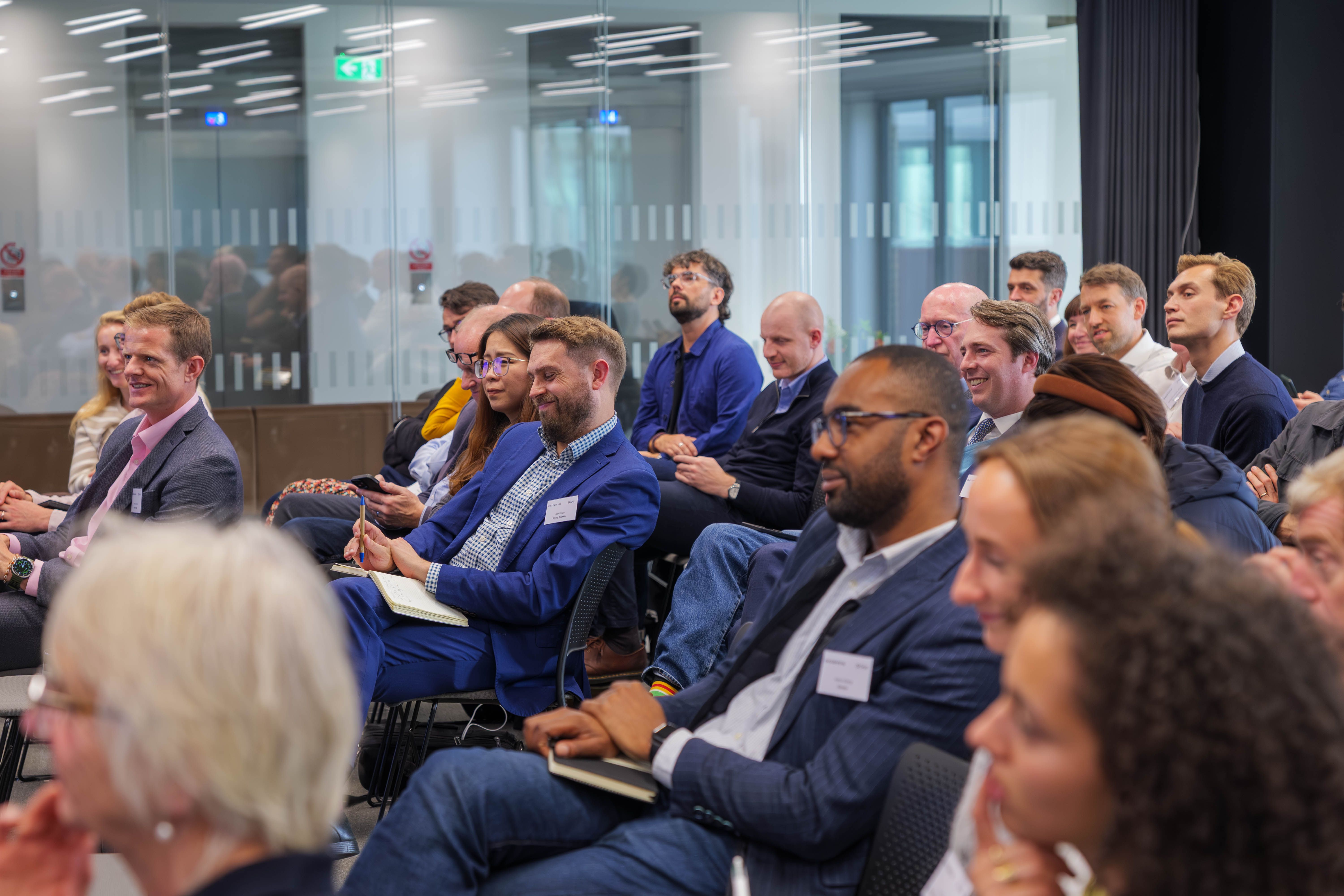 The audience seated at the Gryd and Shoosmiths industry briefing