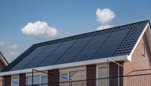 Gable Roof with inset solar panels